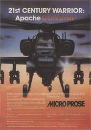 Advert for Gunship on the Commodore 64.