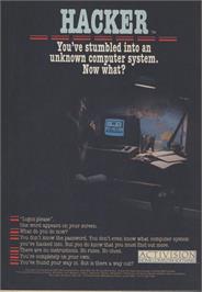 Advert for Hacker on the Commodore Amiga.