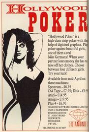 Advert for Hollywood Poker on the Commodore 64.