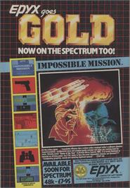 Advert for Impossible Mission on the Atari 7800.