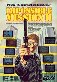 Advert for Impossible Mission II on the Microsoft DOS.