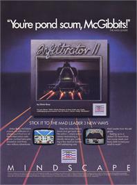 Advert for Infiltrator II on the Microsoft DOS.
