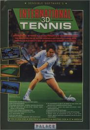 Advert for International 3D Tennis on the Commodore 64.