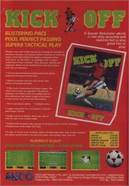 Advert for Kick Off on the Commodore 64.