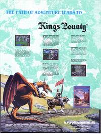 Advert for King's Bounty on the Sega Genesis.