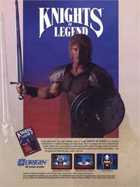 Advert for Knights of Legend on the Microsoft DOS.