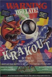 Advert for Krakout on the Commodore 64.