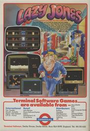Advert for Lazy Jones on the Commodore 64.