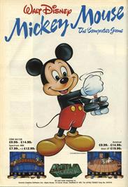 Advert for Mickey Mouse: The Computer Game on the Commodore 64.