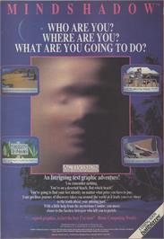 Advert for Mindshadow on the Atari 8-bit.