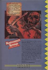 Advert for Montezuma's Revenge on the Microsoft DOS.