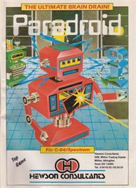 Advert for Paradroid on the Commodore 64.