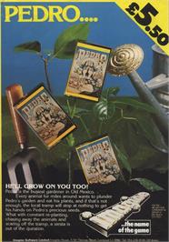 Advert for Pedro on the Commodore 64.