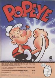 Advert for Popeye on the Commodore 64.