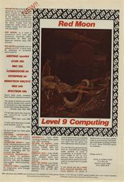 Advert for Red Moon on the MSX 2.