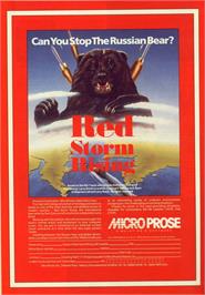Advert for Red Storm Rising on the Commodore 64.