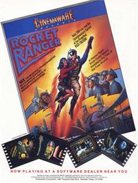 Advert for Rocket Ranger on the Commodore 64.