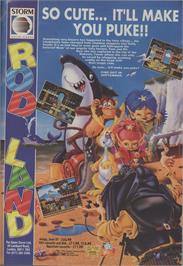 Advert for Rodland on the Commodore Amiga.