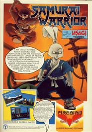 Advert for Samurai Warrior: The Battles of Usagi Yojimbo on the Commodore 64.