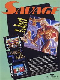 Advert for Savage on the Commodore Amiga.