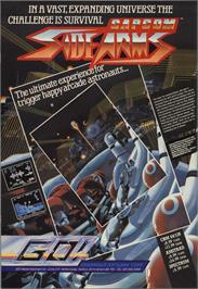 Advert for Side Arms Hyper Dyne on the Commodore 64.