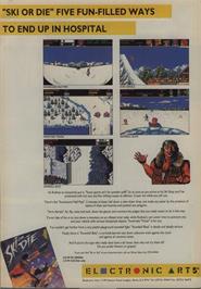 Advert for Ski or Die on the Microsoft DOS.