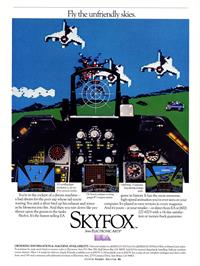 Advert for Skyfox on the Commodore 64.