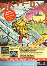 Advert for Skyfox II: The Cygnus Conflict on the Commodore 64.