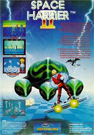 Advert for Space Harrier on the Commodore 64.
