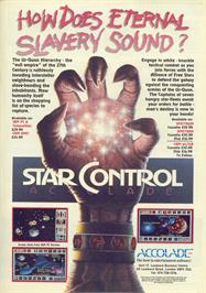 Advert for Star Control on the Sega Genesis.