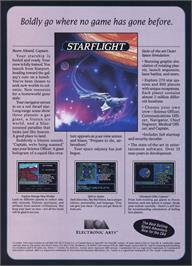 Advert for Starflight on the Atari ST.