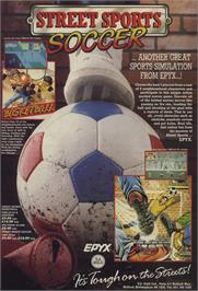 Advert for Street Sports Soccer on the Apple II.