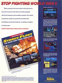 Advert for Strike Fleet on the Commodore Amiga.