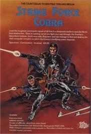 Advert for Strike Force Cobra on the Commodore 64.
