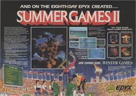 Advert for Summer Games on the Sega Master System.
