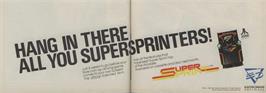 Advert for Super Sprint on the Commodore 64.