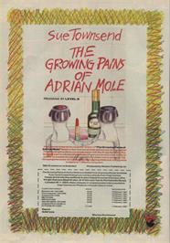 Advert for The Growing Pains of Adrian Mole on the Commodore 64.