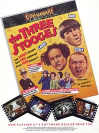 Advert for The Three Stooges on the Microsoft DOS.