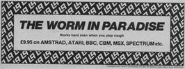 Advert for The Worm in Paradise on the Commodore 64.
