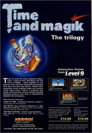 Advert for Time and Magik: The Trilogy on the Commodore 64.