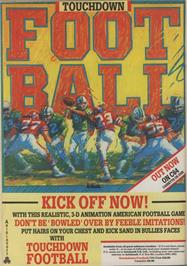 Advert for Touchdown Football on the Commodore 64.