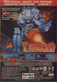 Advert for Turrican on the Commodore 64.