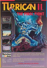 Advert for Turrican II: The Final Fight on the Commodore 64.