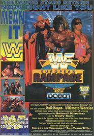 Advert for WWF European Rampage on the Commodore 64.
