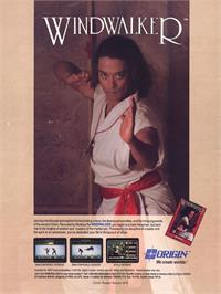 Advert for Windwalker on the Commodore Amiga.