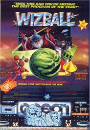 Advert for Wizball on the Commodore Amiga.