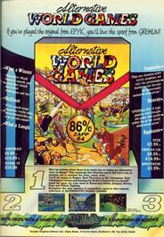 Advert for World Games on the Sega Master System.