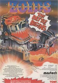 Advert for Zoids on the Commodore 64.
