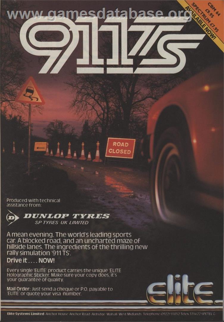911 Tiger Shark - Commodore 64 - Artwork - Advert