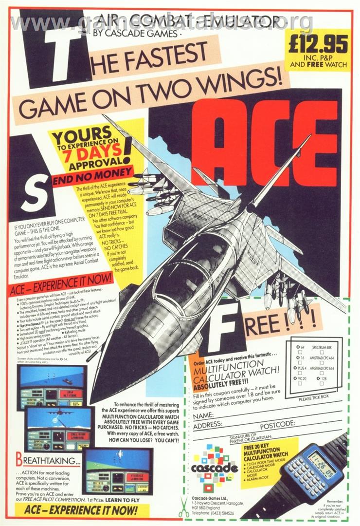 Ace 2: The Ultimate Head to Head Conflict - Commodore 64 - Artwork - Advert